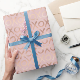 Rosa Rose Gold XOXO Geschenkpapier