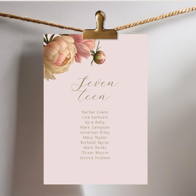 Rosa | Rose Hochzeit Tischnummer Sitzplatz (Von Creator hochgeladen)