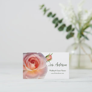 Rosa Rose Hochzeitsplaner Business Card Visitenkarte