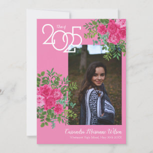 Rosa Rose Hübsche Foto Abschluss Ankündigung