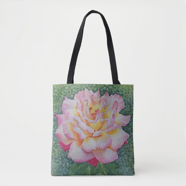 Rosa Rose im Frühling Tasche (Vorderseite)