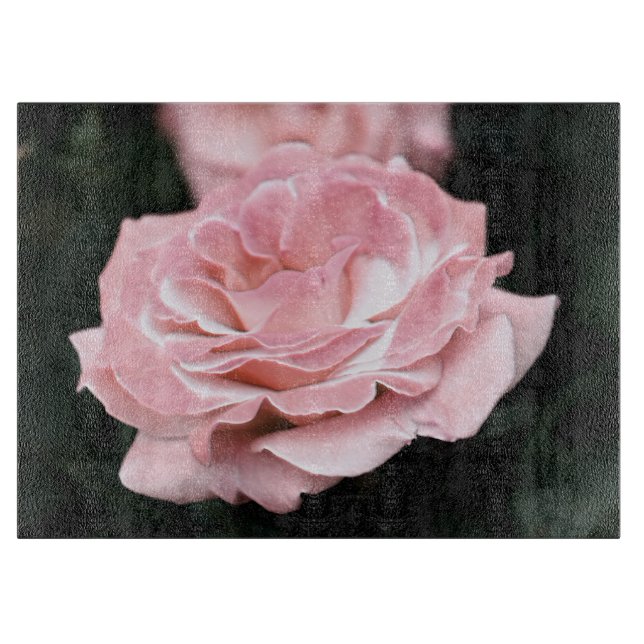 Rosa Rose in Vollblut Schneidebrett (Vorderseite)