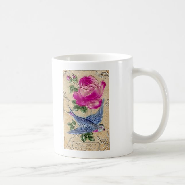 Rosa Rose Kaffeetasse (Rechts)
