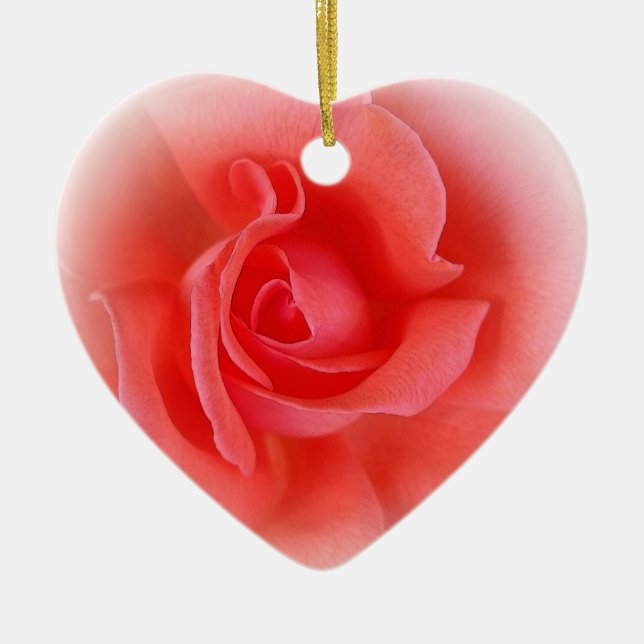 Rosa Rose Keramik Ornament (Vorne)