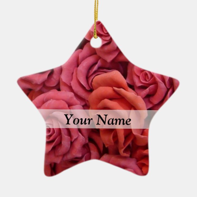 Rosa Rose Keramikornament (Vorne)
