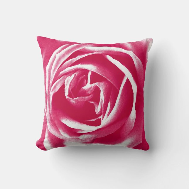 Rosa Rose Kissen (Vorderseite)