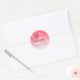 Rosa Rose Klassischer Rundaufkleber Runder Aufkleber