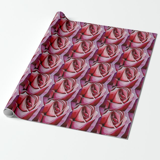 Rosa Rose Makro Blume Valentine Packpapier (Ungerollt)
