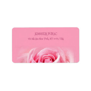 Rosa Rose Modernes Design Elegante Template Adress Adressaufkleber