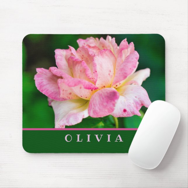 Rosa Rose Mousepad (Mit Mouse)