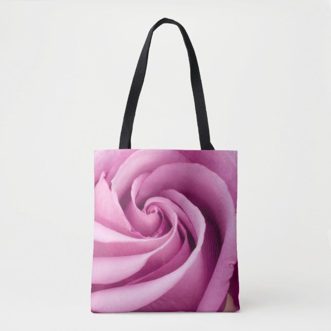 Rosa Rose nach Perfektion geklappt Tasche (Vorderseite)