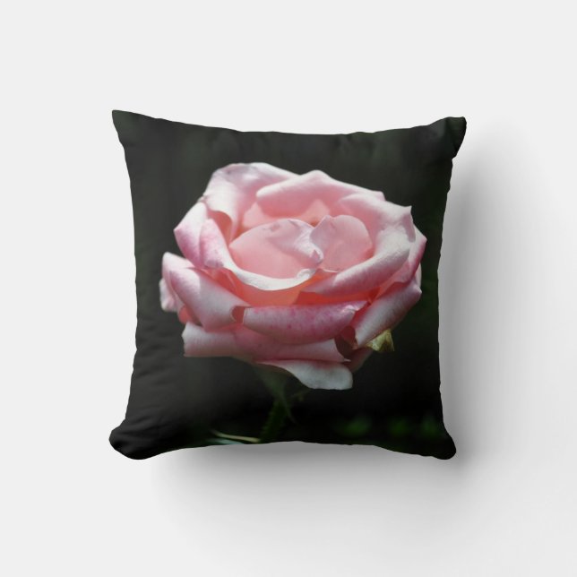 Rosa Rose Nah-up Kissen (Vorderseite)