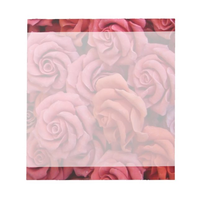 Rosa Rose Notizblock (Vorderseite)