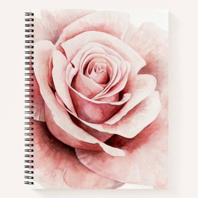 Rosa Rose Notizbuch (Vorderseite)