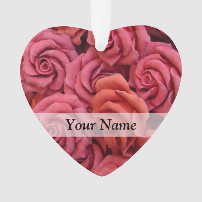 Rosa Rose Ornament (Vorderseite)