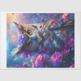 Rosa Rose Owl Seidenpapier