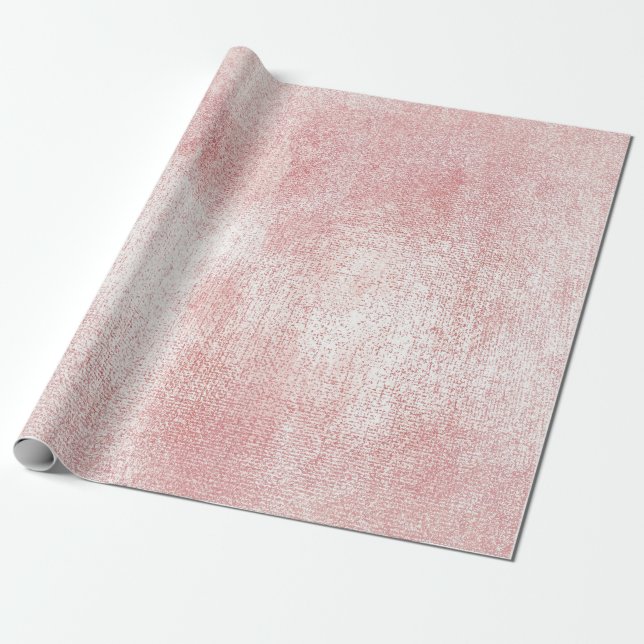 Rosa Rose Paint Blush White Shiny Glass Aquarell Geschenkpapier (Ungerollt)