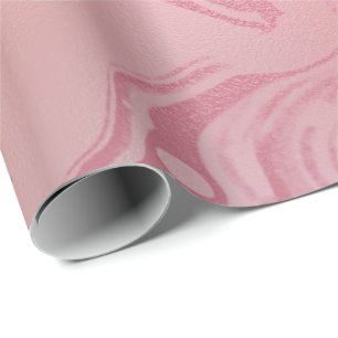 Rosa Rose Pastel Cora Molten Marmorglas Abstrakt Geschenkpapier