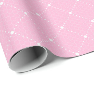 Rosa Rose Pastel Delikatesse Spitzen Weißes Elegan Geschenkpapier
