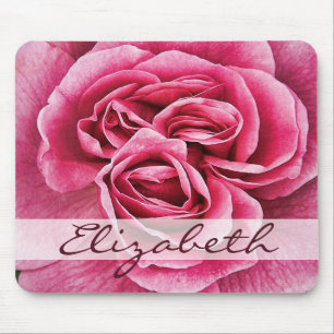 Rosa Rose personalisiert Mousepad