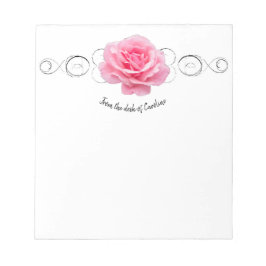 Rosa Rose Personalisiert Notepad Notizblock