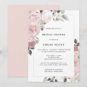 Rosa Rose Rose Blues Bridal Einladung