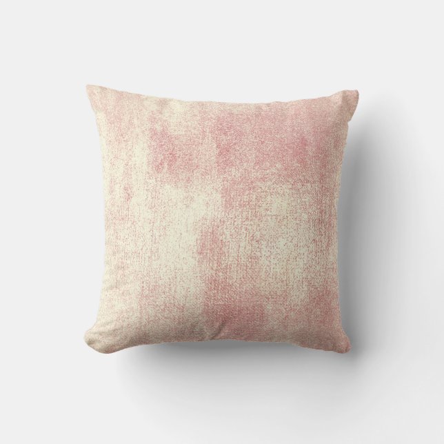 Rosa Rose Rose Minimal lackierte Pastellfarben Ros Kissen (Vorderseite)
