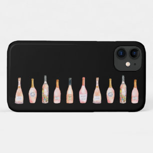 Rosa Rosé-Rose Weinflasche Aquarellbild Case-Mate iPhone Hülle