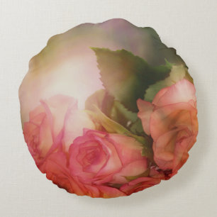 Rosa Rose Rundkissen Rundes Kissen