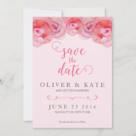 Rosa Rose Save the Date Einladung