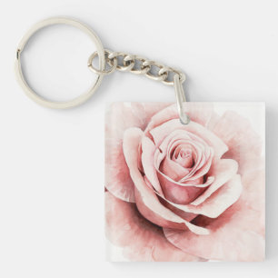 Rosa Rose Schlüsselanhänger
