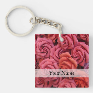 Rosa Rose Schlüsselanhänger