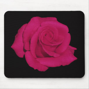 Rosa Rose, schwarzes Hintergrund mousepad