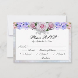 Rosa Rose | Silver Bokeh Wedding RSVP
