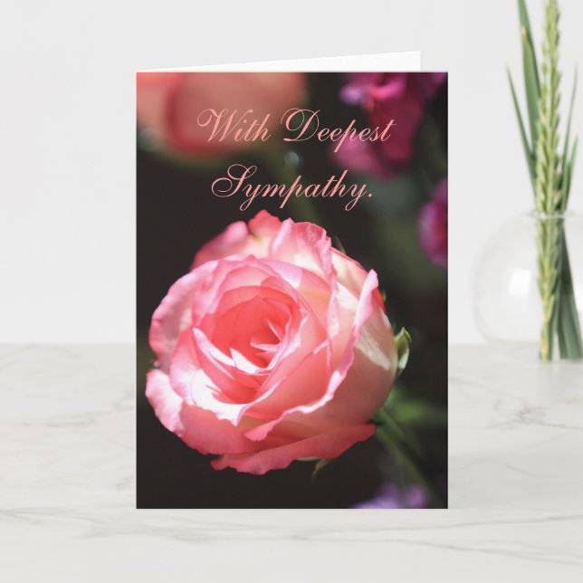 Rosa Rose, Sympathiekarte Karte (Vorderseite)