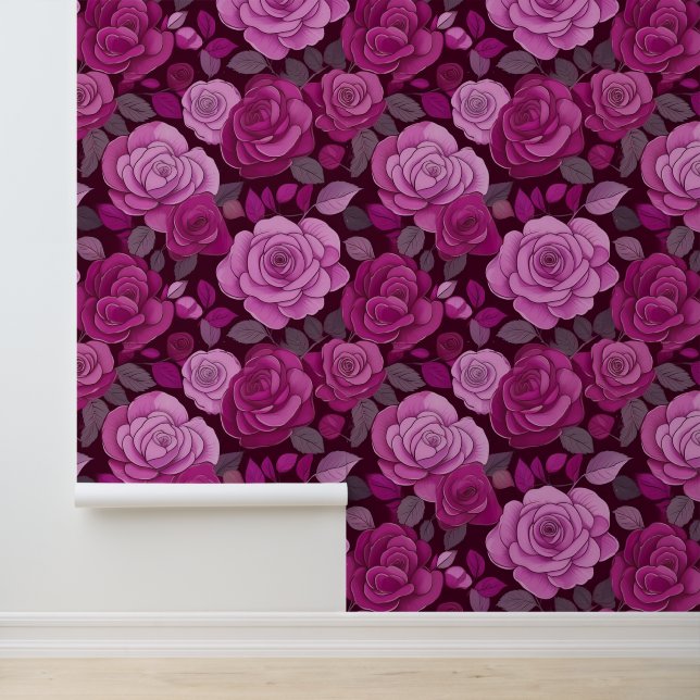 Rosa Rose Tapete (Anwendung)