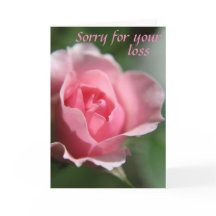 Rosa Rose traurig für Ihre Verlust-Karte