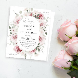 Rosa Rose und Eukalyptus Floral Wedding