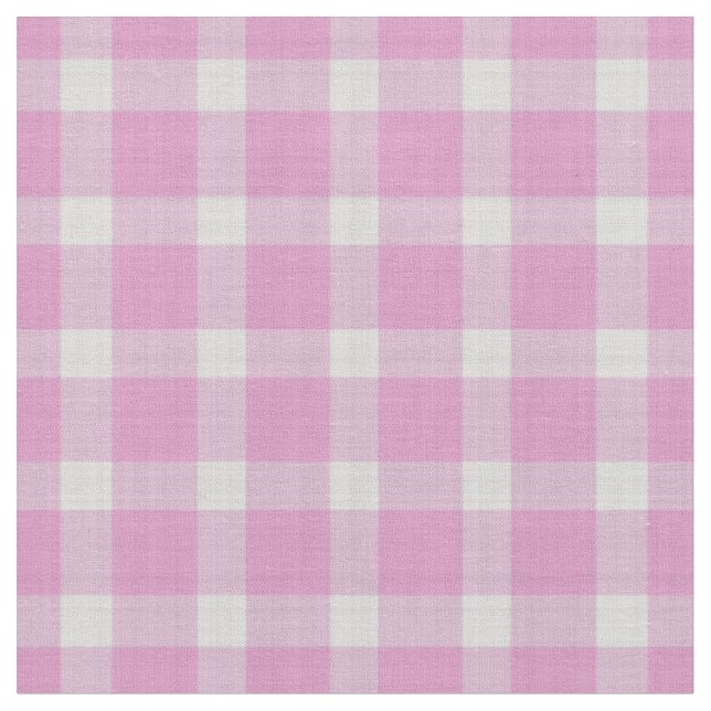 Rosa Rose und weiß karierte Gingham-Karo Stoff (Nahaufnahme)