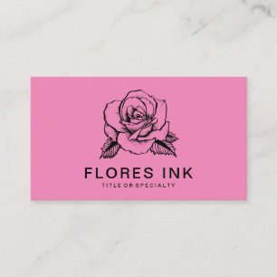 rosa Rose Visitenkarte