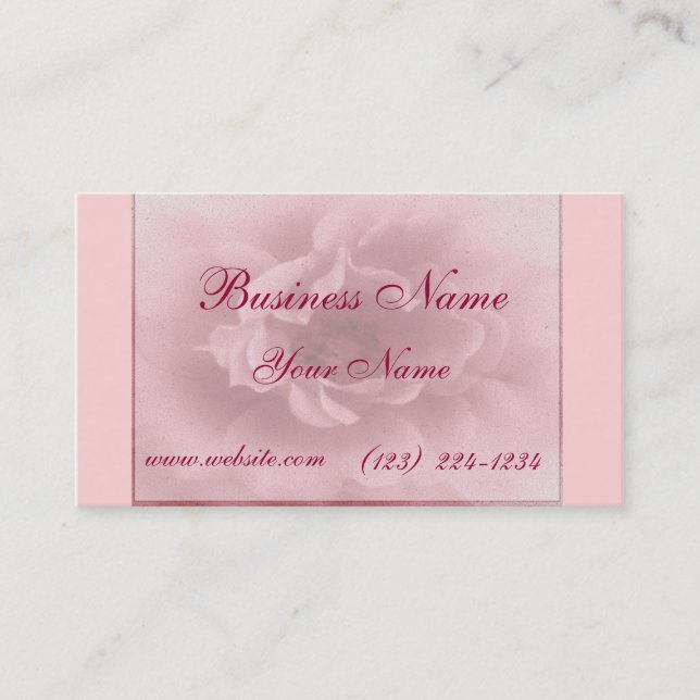 Rosa Rose Visitenkarte (Vorderseite)
