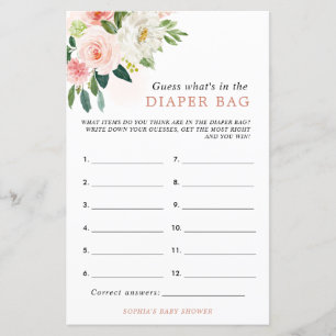 Rosa Rose, was im Windelbeutel-Duschspiel ist