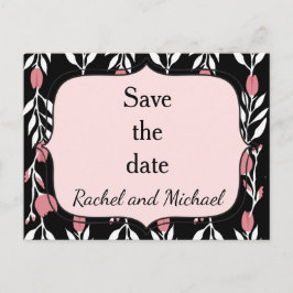 Rosa Rose Wein Save the Date Ankündigungspostkarte