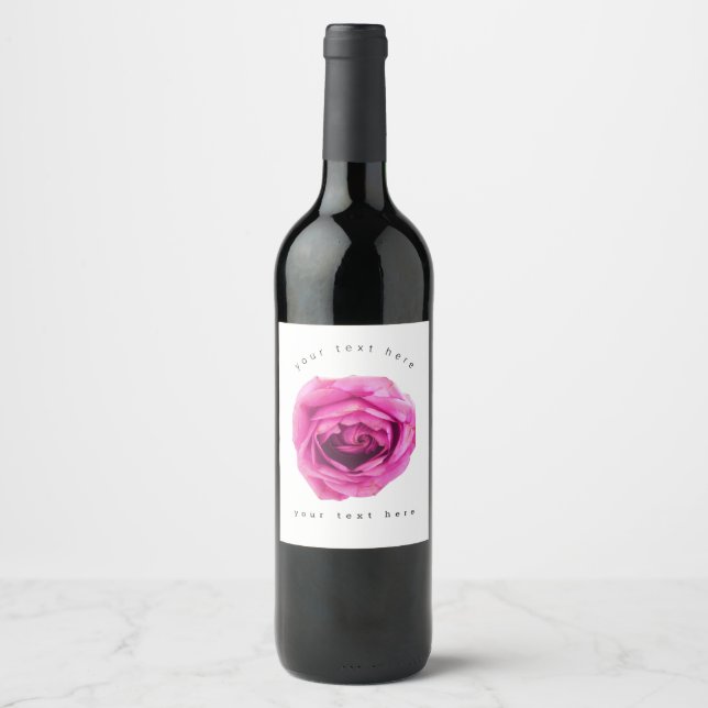 Rosa Rose Weinetikett (Vorderseite)
