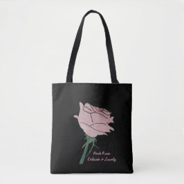 Rosa Rose - zart und lieblich schwarz Tasche