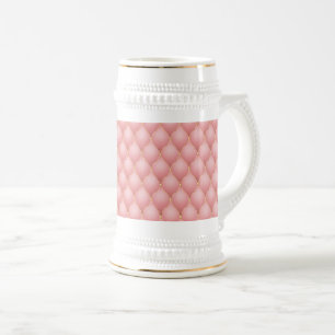 Rosa Roségold Diamant-Tufting Bierglas