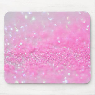 Rosa Rosegold Sparkle Baby Girl Glitzer Mousepad