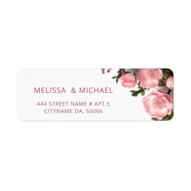 Rosa Rosen 3D Blumen |  Hochzeit (Vorne)