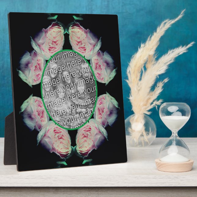Rosa Rosen Abstrakt hinzufügen Ihr eigenes Foto Fotoplatte (Seite)