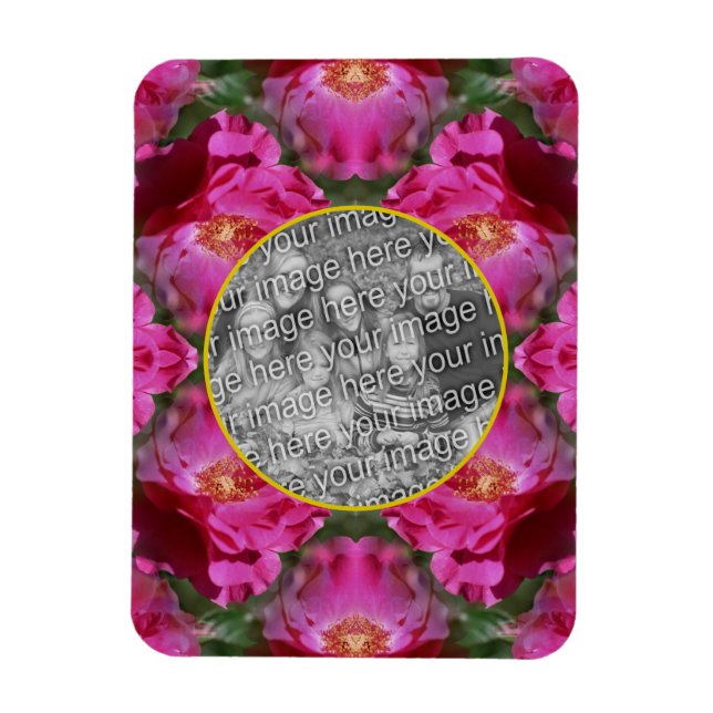 Rosa Rosen Abstrakter Rahmen Blütenbilder hinzufüg Magnet (Vertikal)